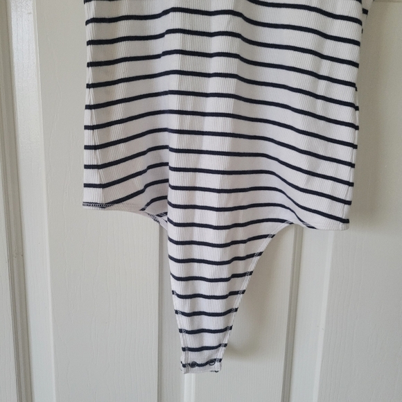 Abercrombie Striped Sleeveless Polo Bodysuit M - Picture 4 of 7